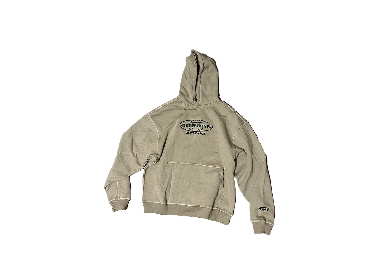 206ONE Skateboards — 1400GSM Hoodie (Beige)